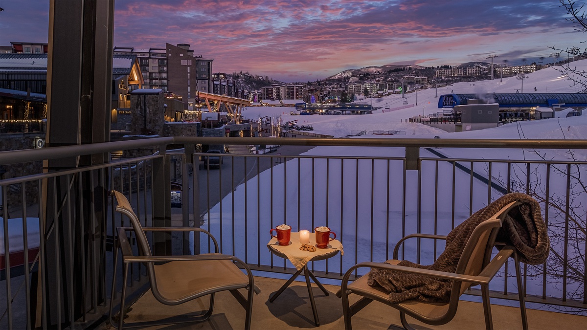 Deck, Main Level - With winter views