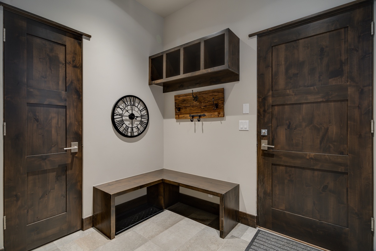 Mudroom with gear storage