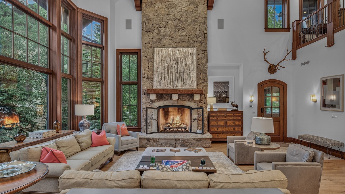 Great Room, Main Level - Fireplace with seating area