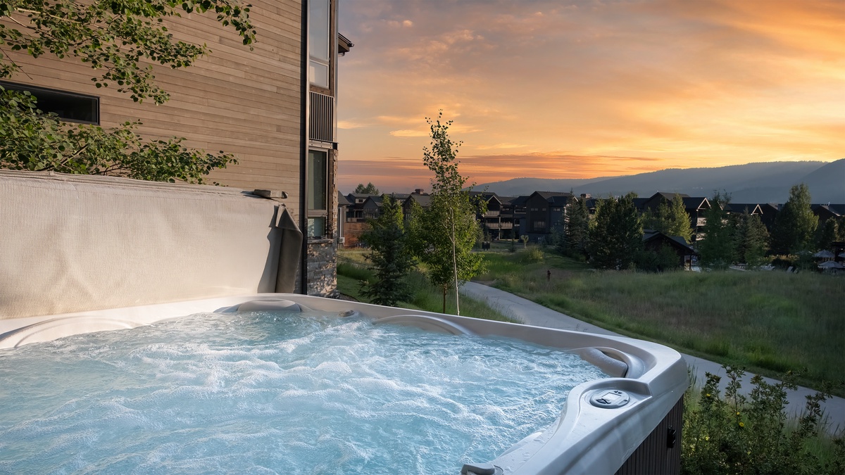 Views from the private hot tub