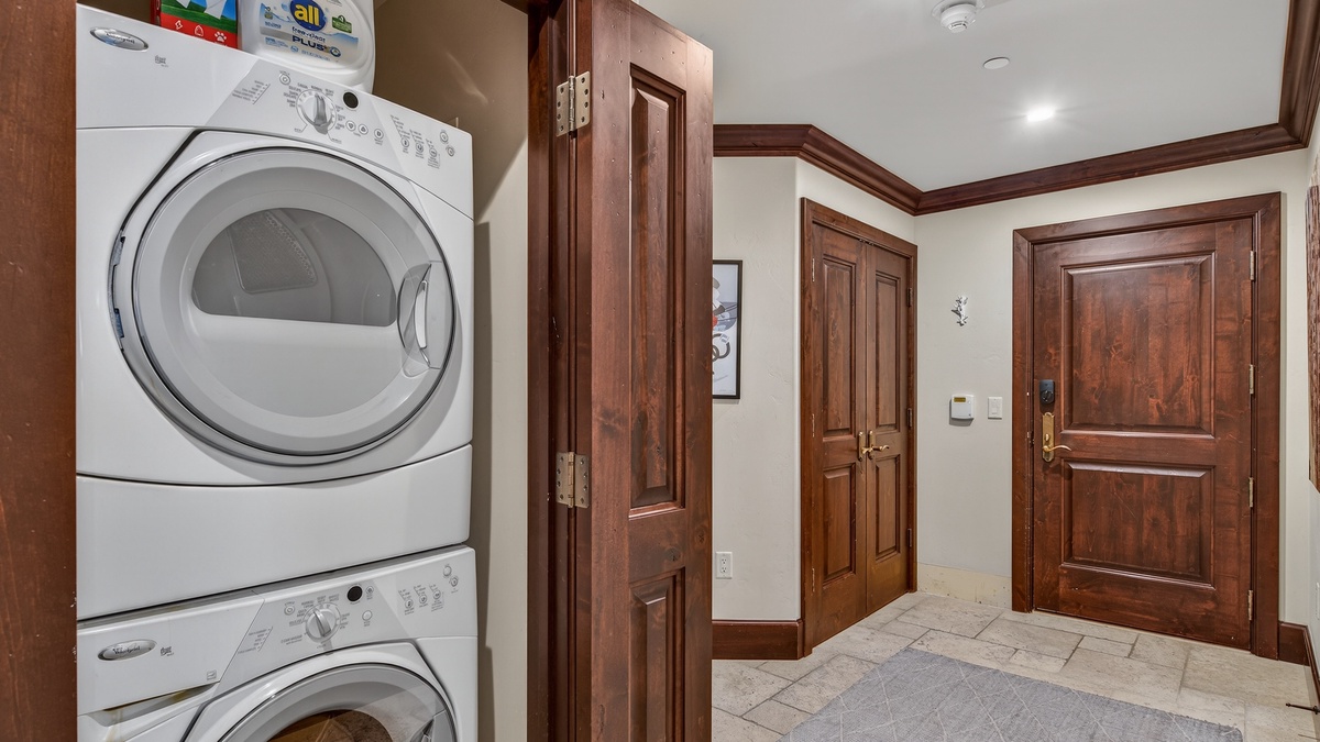 Laundry, Main Level - Stacked washer and dryer