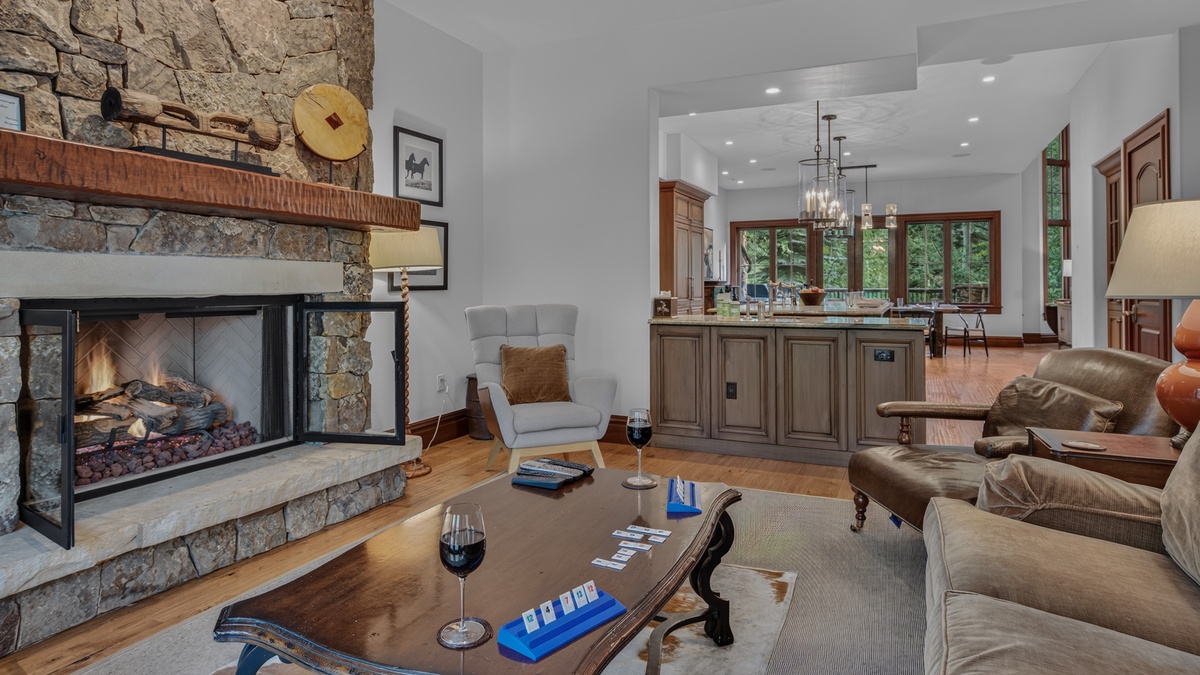 Family Room, Main Level - Fireplace with seating area