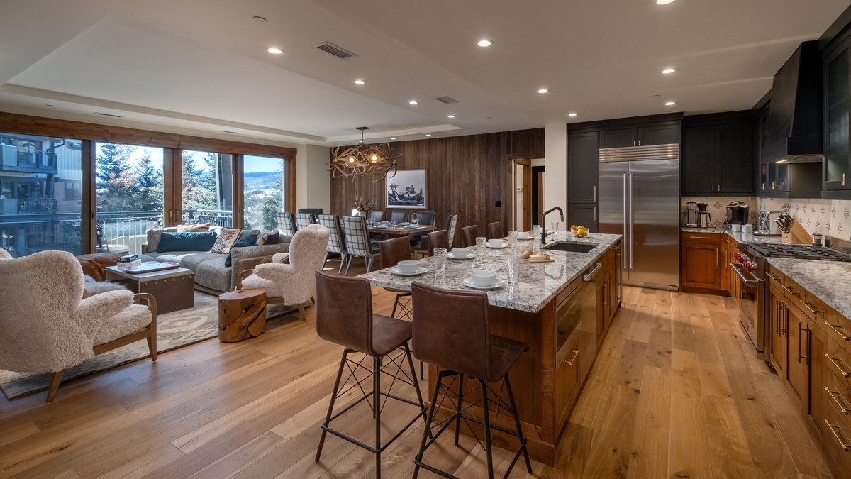 Great Room, Main Level - Expansive open-concept living space with oversized island