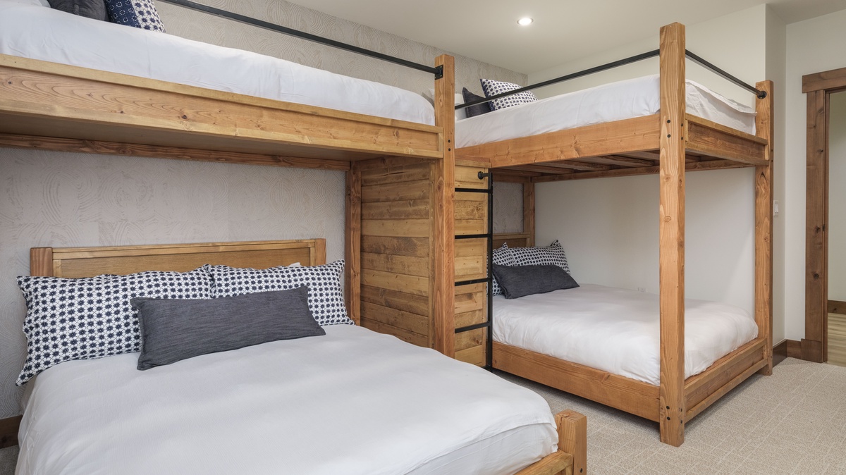 Bedroom 4, Main Level - Twin-over-twin bunk and XL twin-over-XL twin bunk