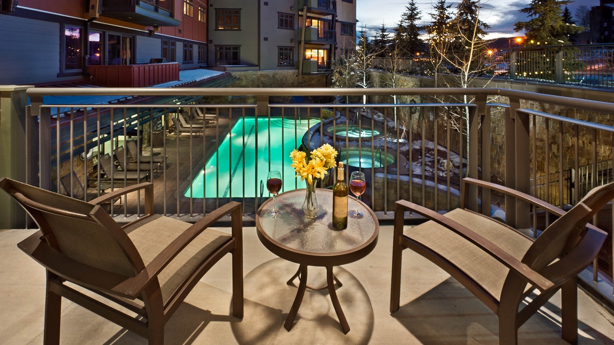 Deck, Main Level - With pool view