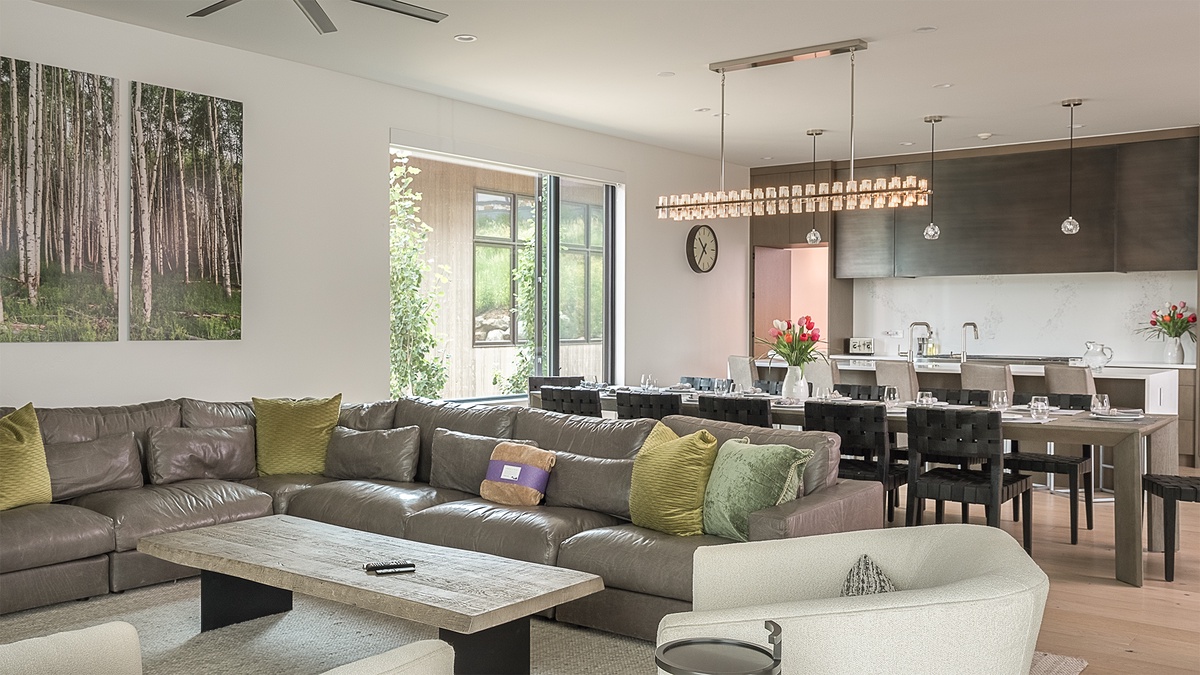 Great Room, Main Level - Looking toward dining area and kitchen