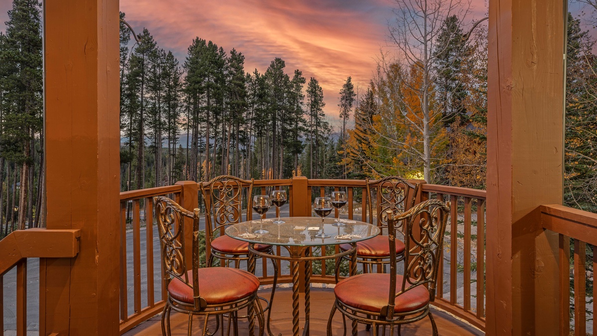 Front balcony with lovely seating and views