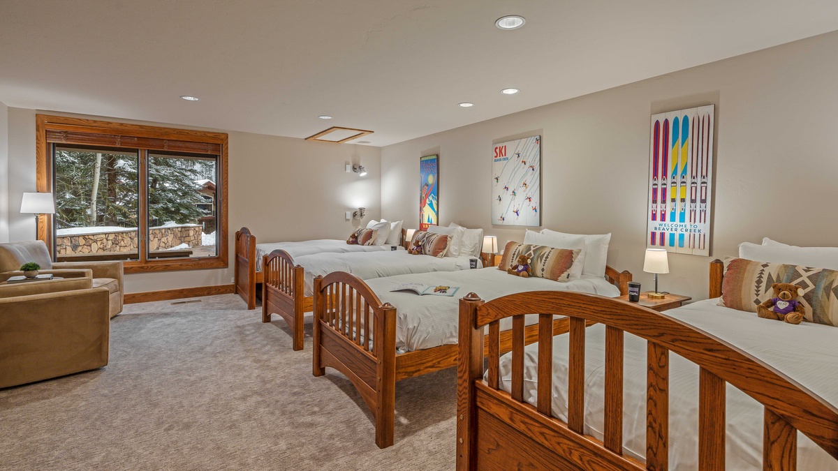 Bedroom 7, Lower Level - Twin bedroom on lower level, shared hall bath