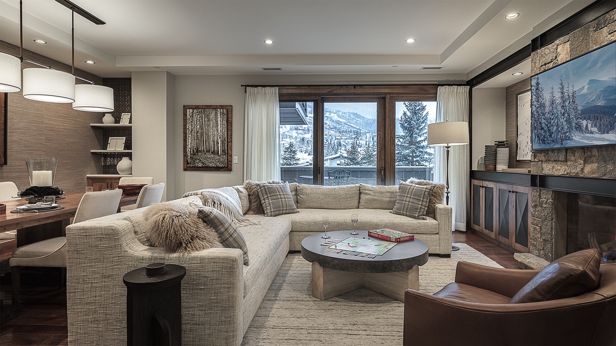 Great Room, Main Level - Cozy sectional seating with views