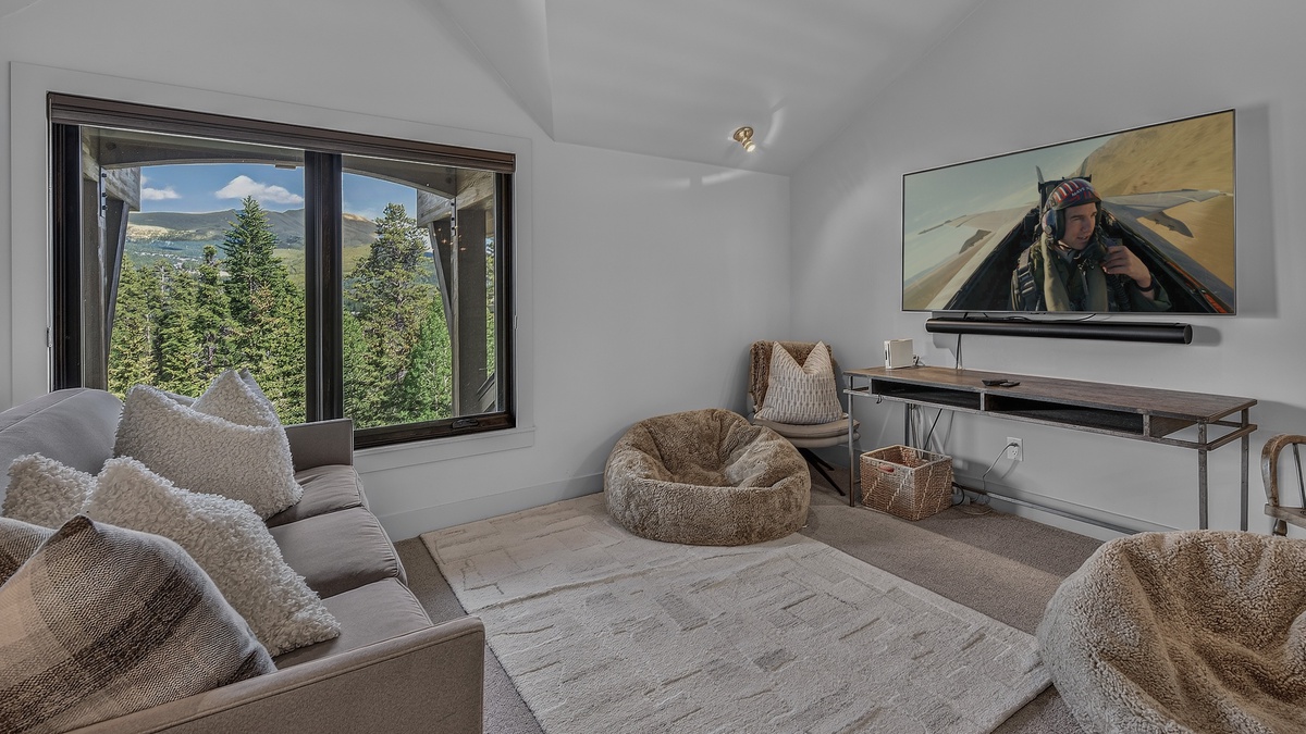 Living Room, Uppermost Level - Seating area with TV