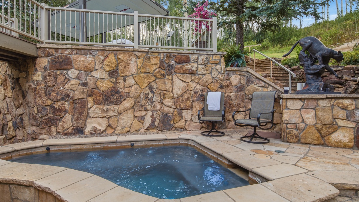 Hot tub on back patio