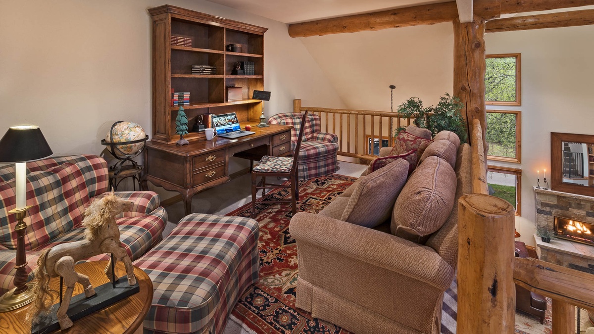 Office loft on upper level