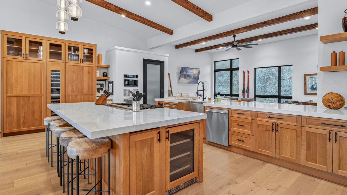 Kitchen, Upper Level - Spacious kitchen with large island seating