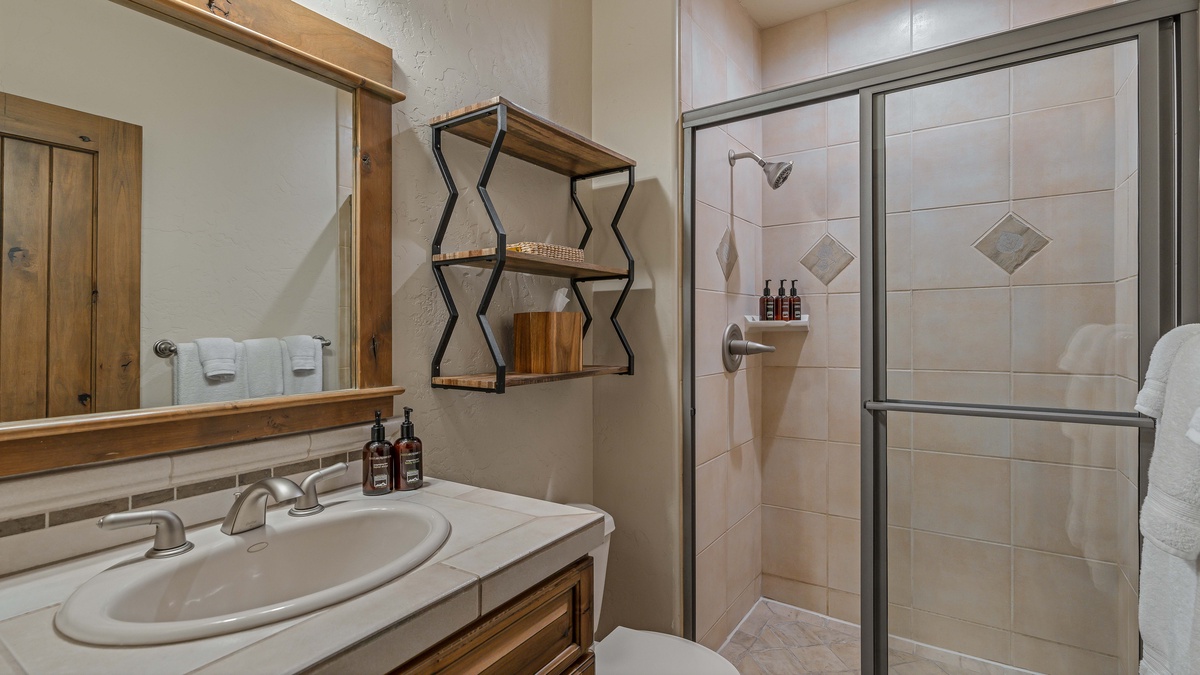 Shared Bathroom, Main Level - Hall bathroom adjacent to Bedroom 5