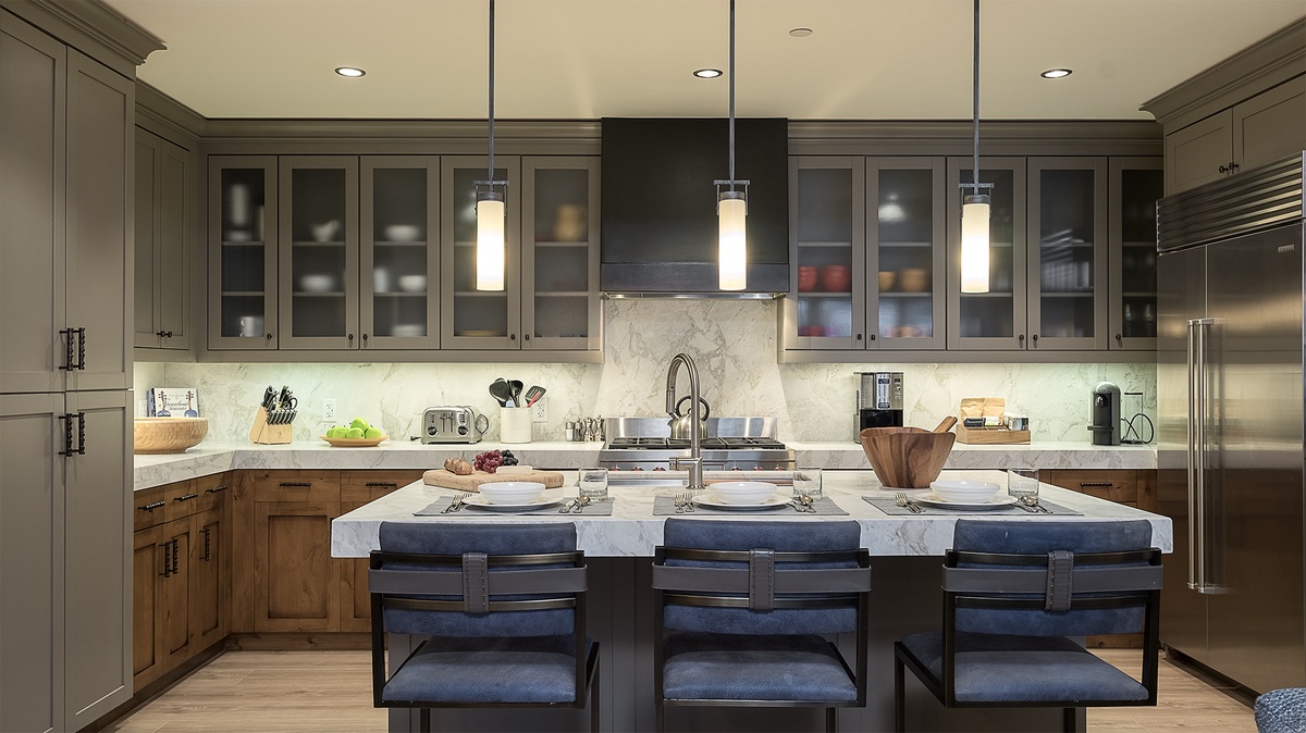 Kitchen, Main Level - With marble counters and premium appliances