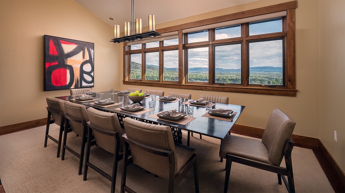 Dining Area, Main Level - With valley views