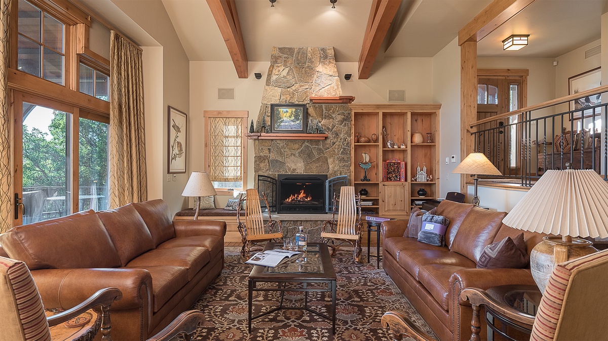 Great Room, Main Level - With fireplace and comfortable seating