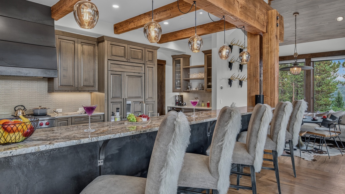 Kitchen, Main Level - Island with bar seating