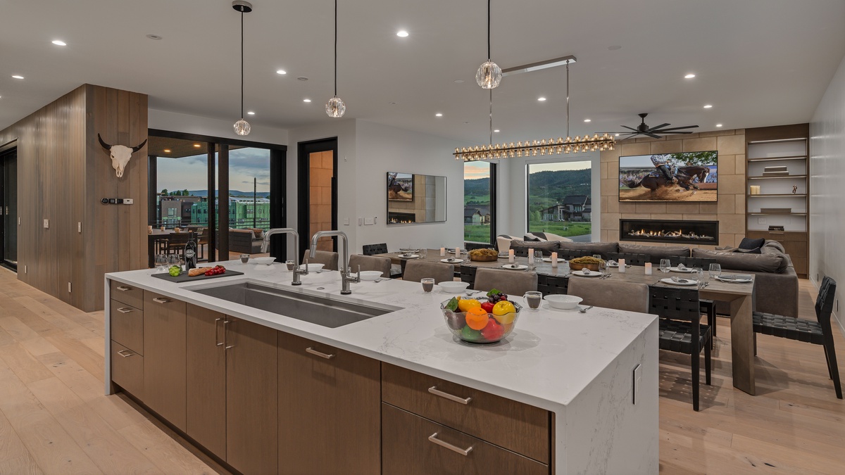 Kitchen, Main Level - Open to the dining area and great room