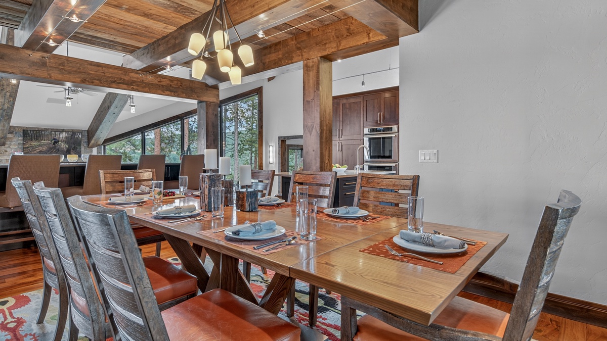 Dining area and kitchen