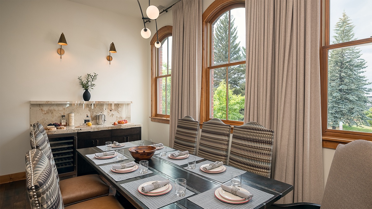 Dining Area, Main Level - Table with seating beside large windows