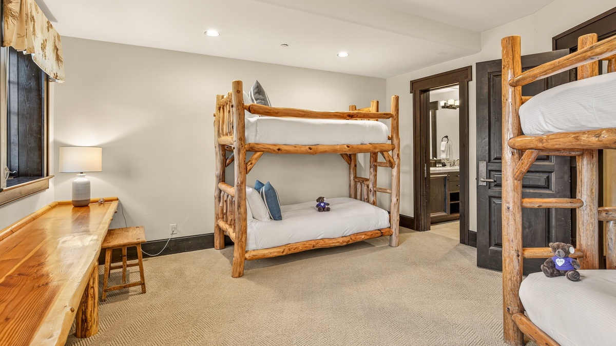 Bedroom 6, Lower Level - 2 twin over twin bunk