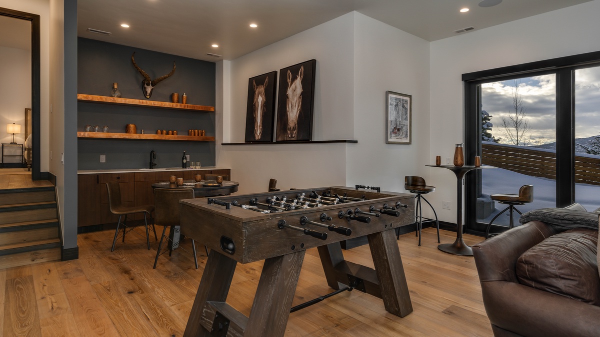 Family Room, Lower Level - Foosball and wet bar
