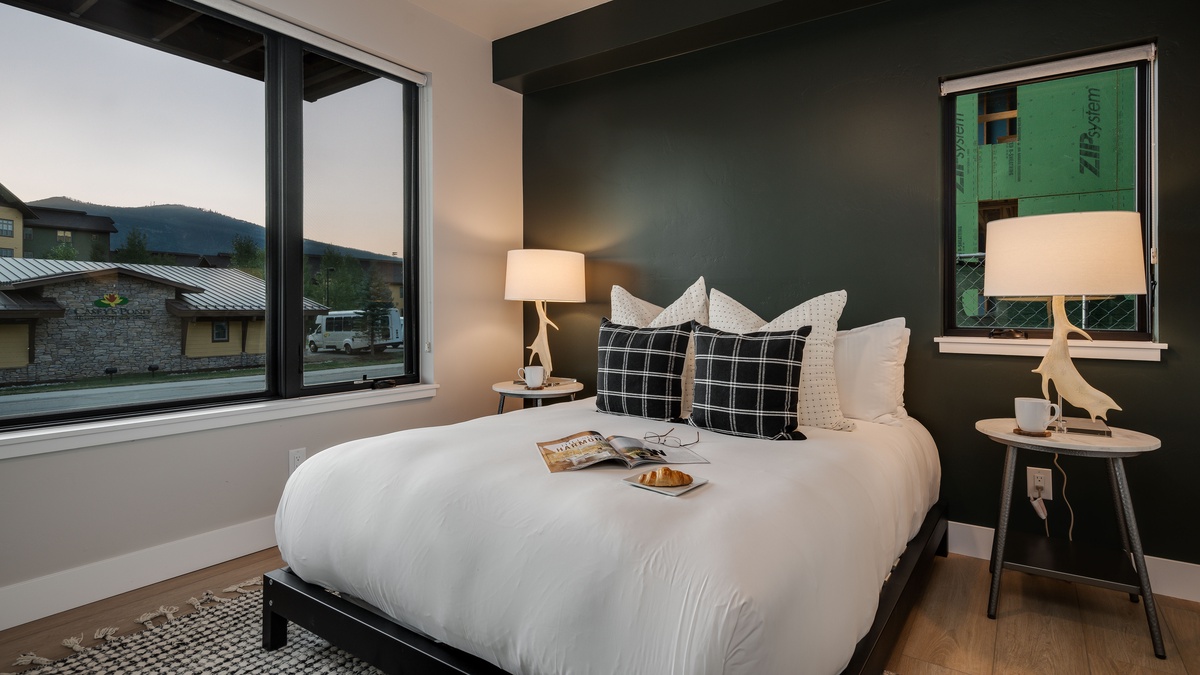 Bedroom 6, Lower Level, Borough House - Queen bed with views