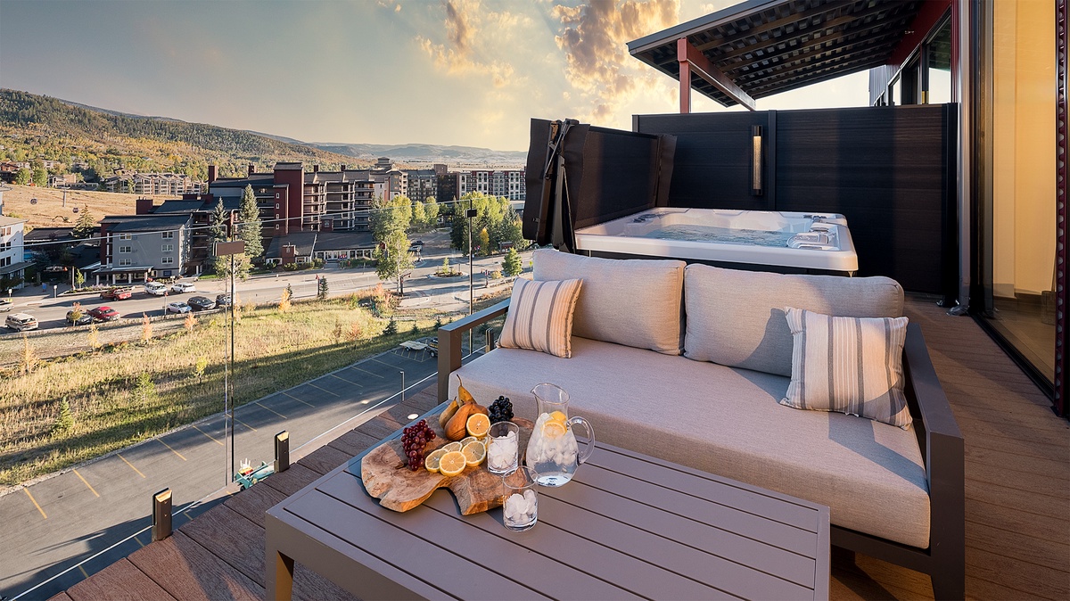 Hot Tub, Upper Level Deck - Private hot tub on deck off of the main living area
