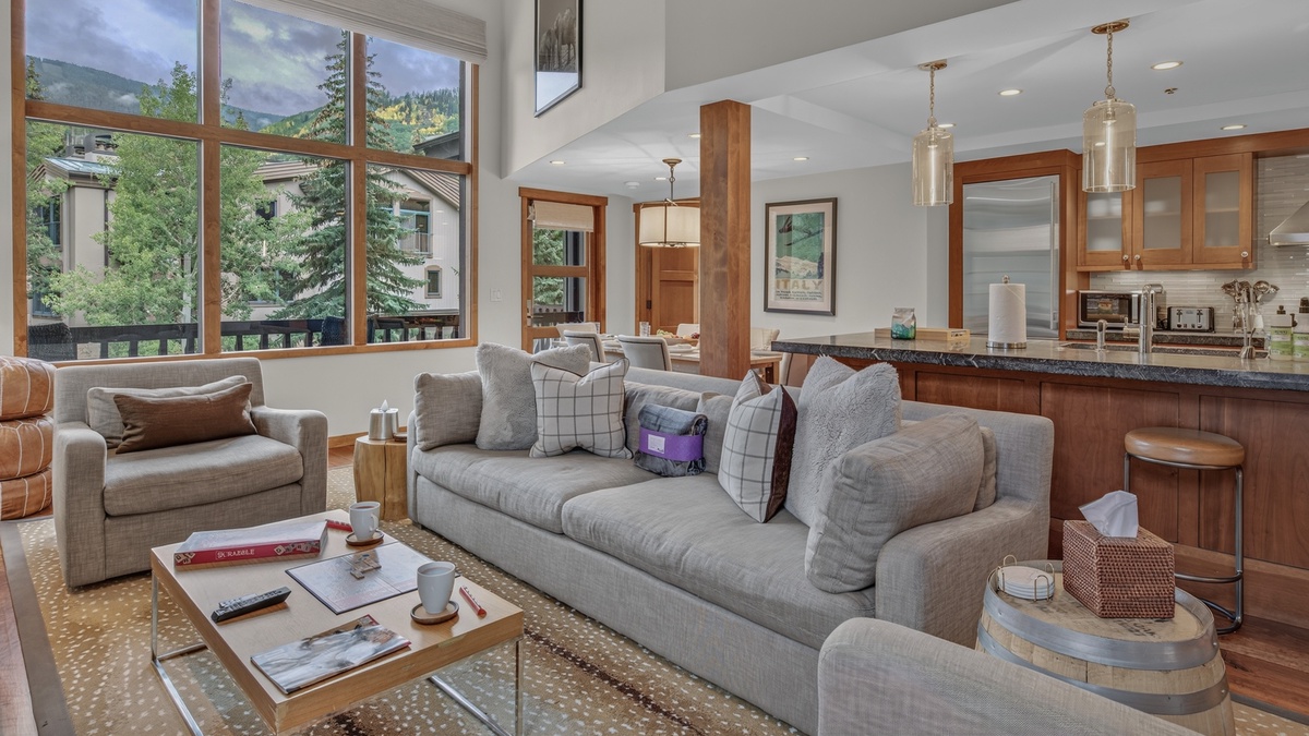 Great Room, Main Level - Sofa seating with coffee table