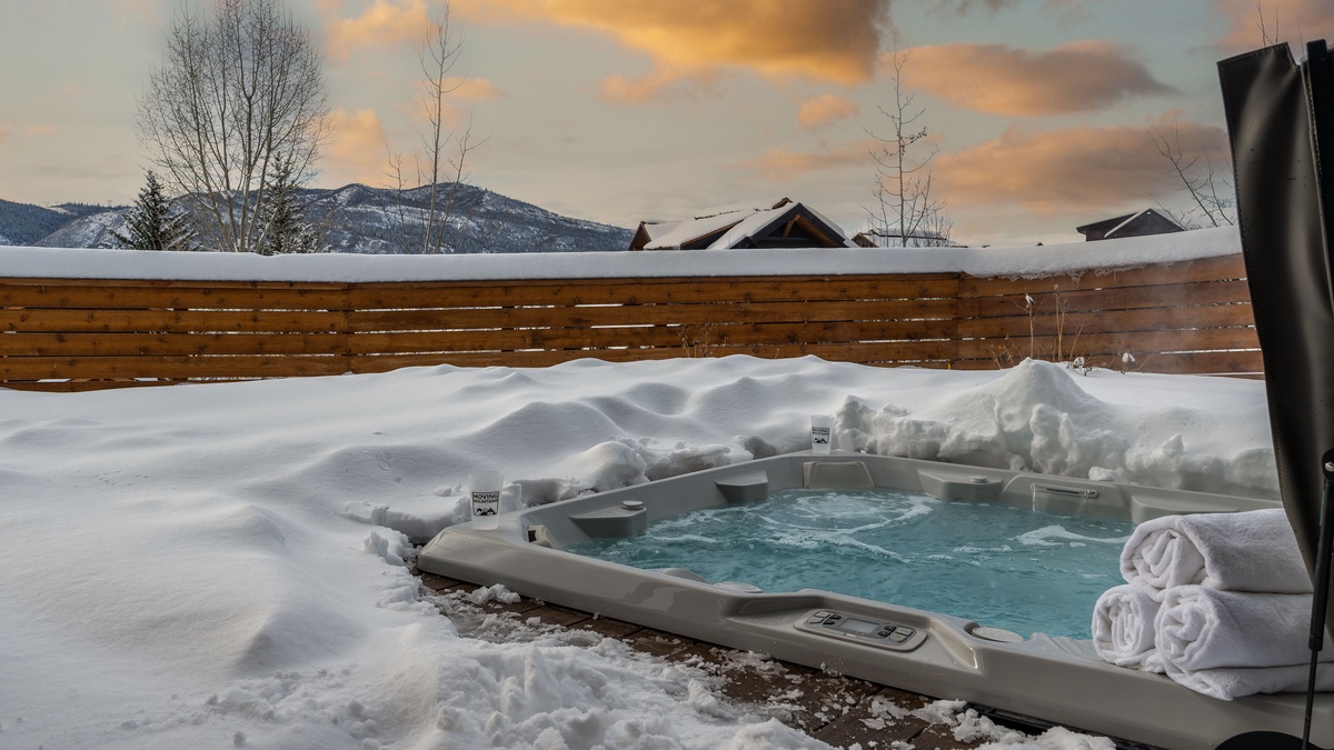 Hot Tub, Lower Level - With mountain views
