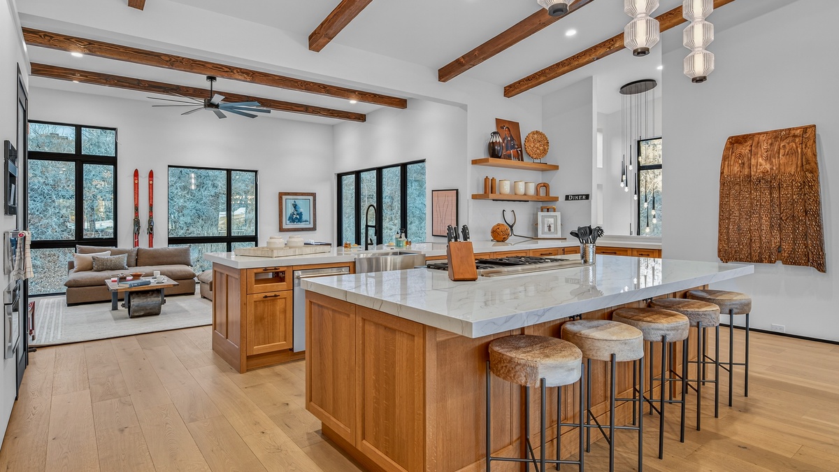 Kitchen, Upper Level - Spacious kitchen with large island seating