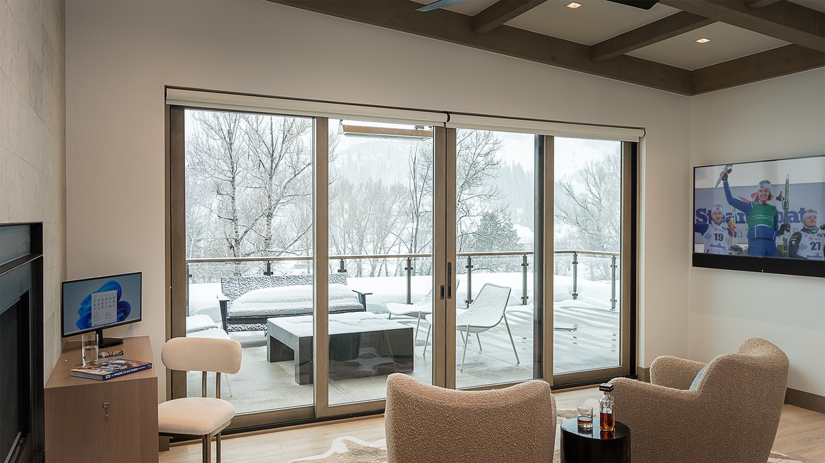 Bedroom 1, Upper Level - Primary king suite with upper patio views