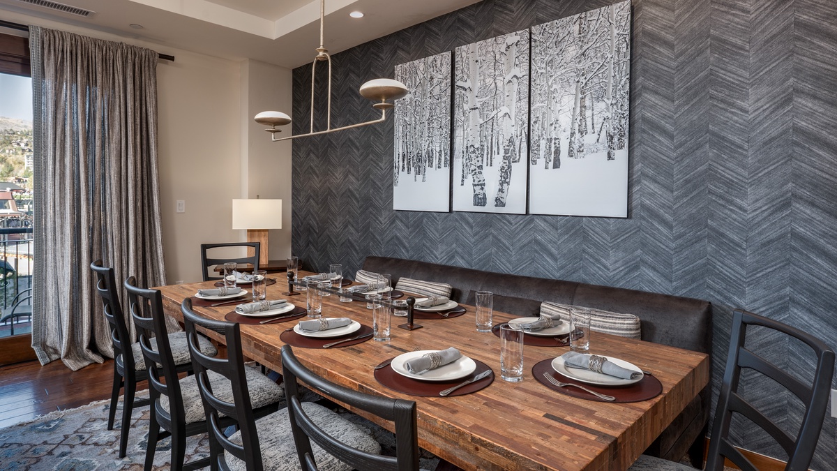 Dining Area, Main Level - Table with seating for 10 beside kitchen