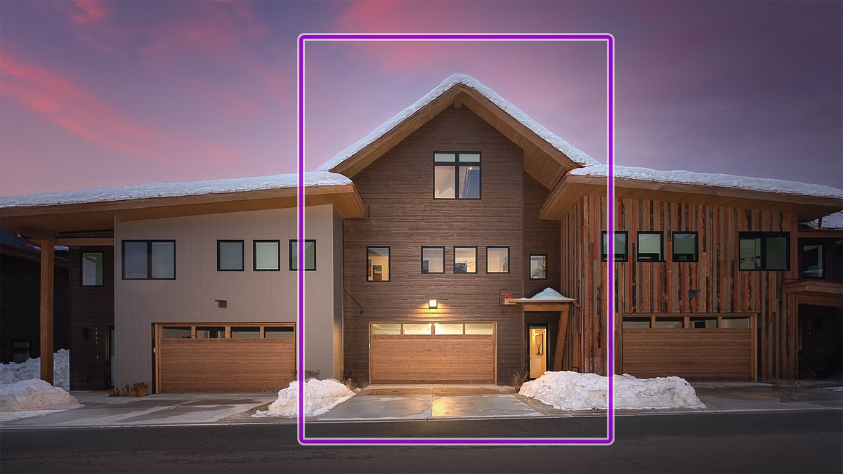 Front entry winter exterior view