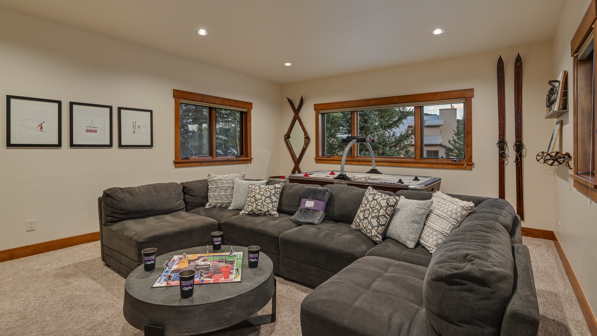 Family Room, Lower Level - Plush seating ideal for families or groups