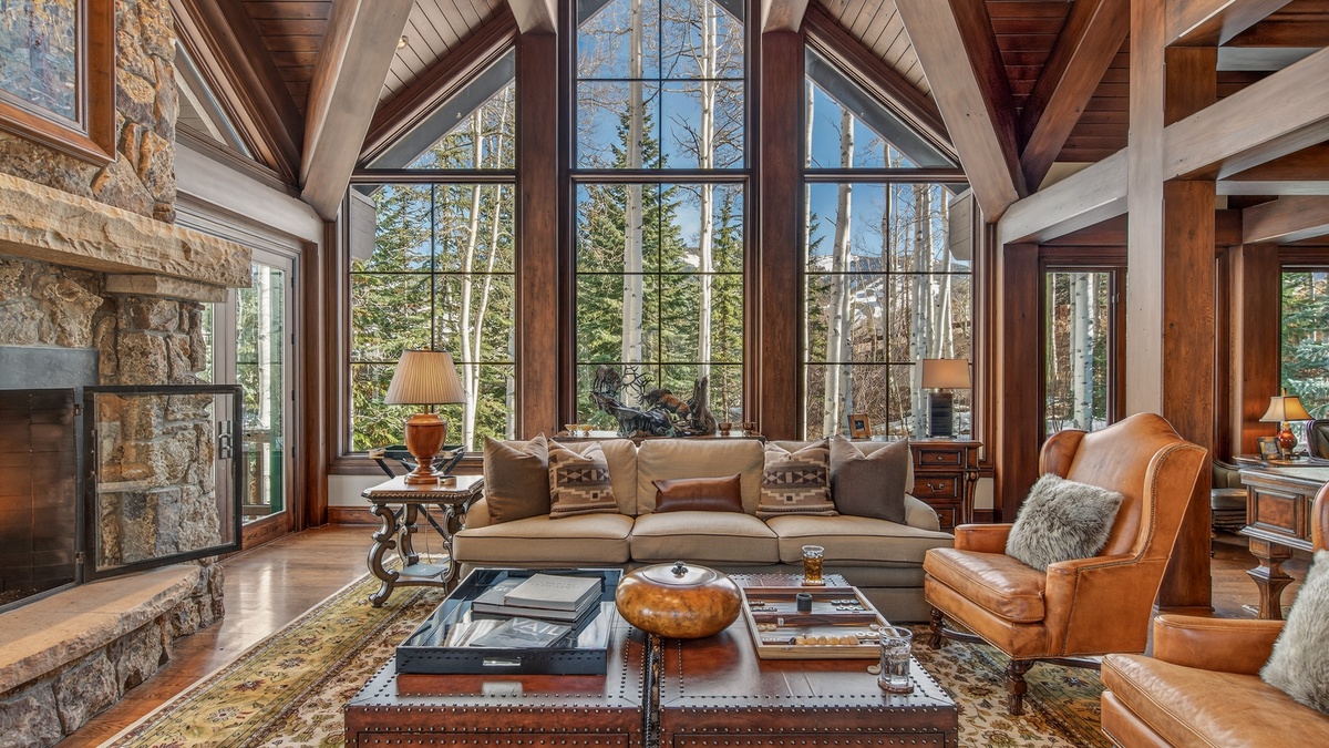 Great Room, Main Level - Floor to ceiling windows with views