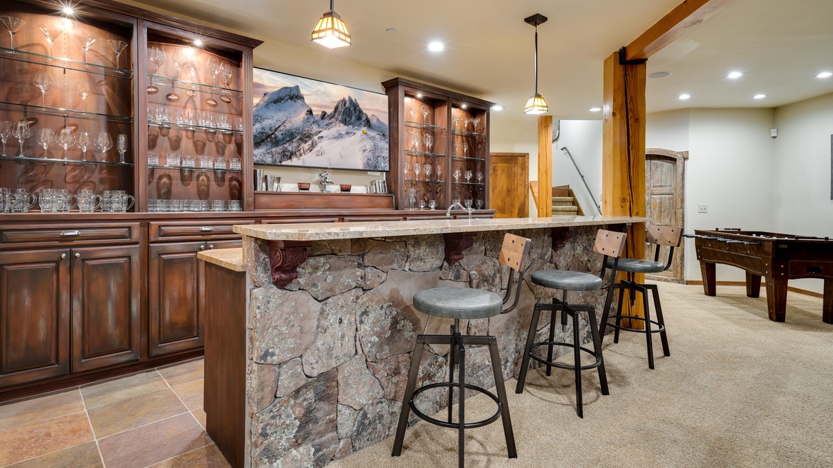 Lower rec room bar
