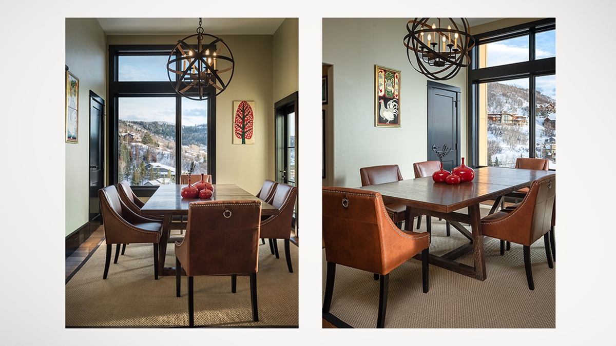 Dining Area, Main Level - With mountain views