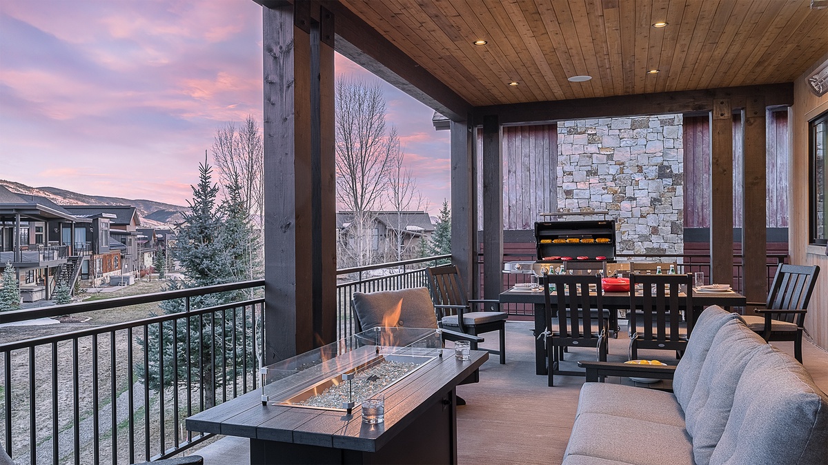 Deck, Upper Level - With fire pit and seating