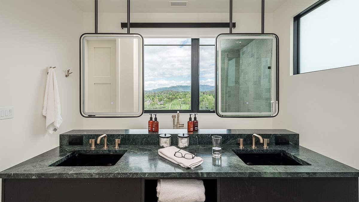 Bedroom 1, Main Level - Primary ensuite with double vanity