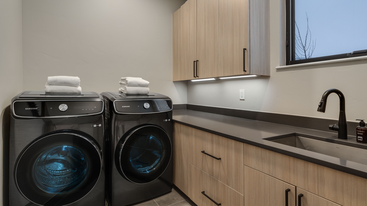 Laundry room on lower level