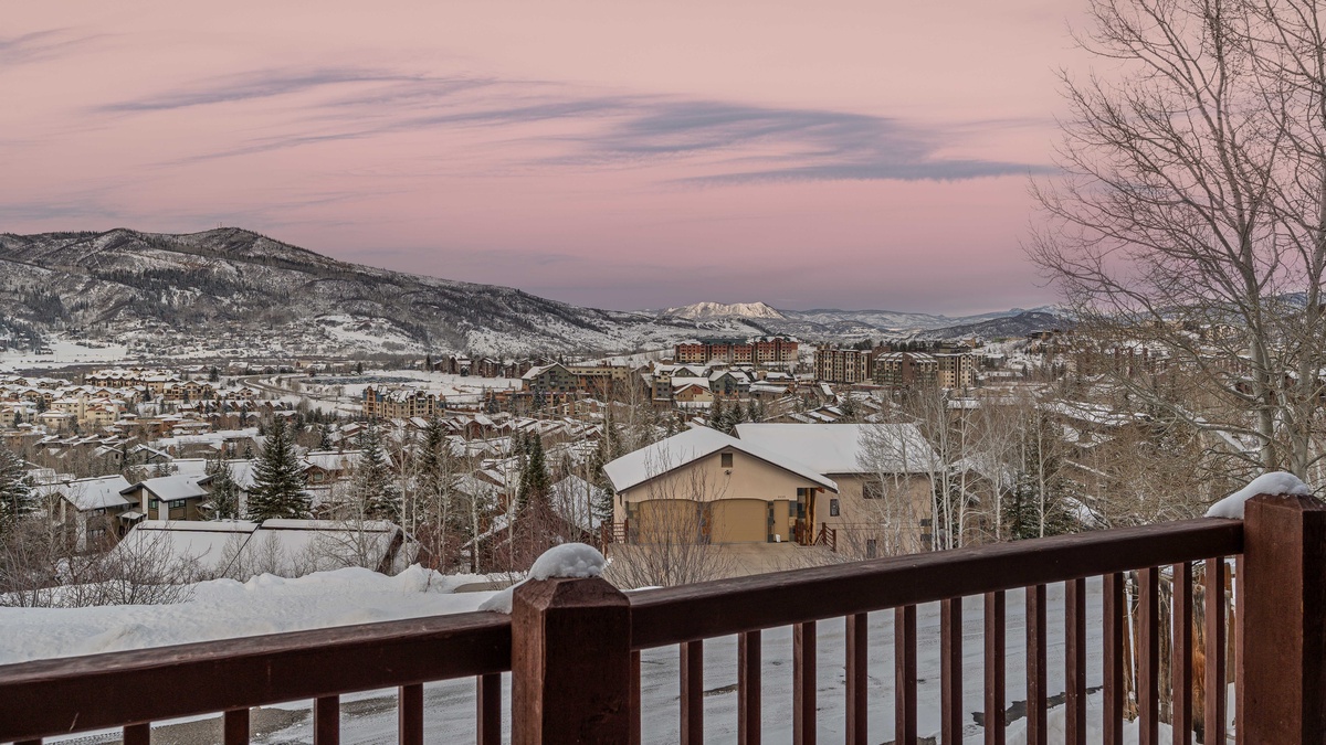 Sunrise views from the primary suite balcony