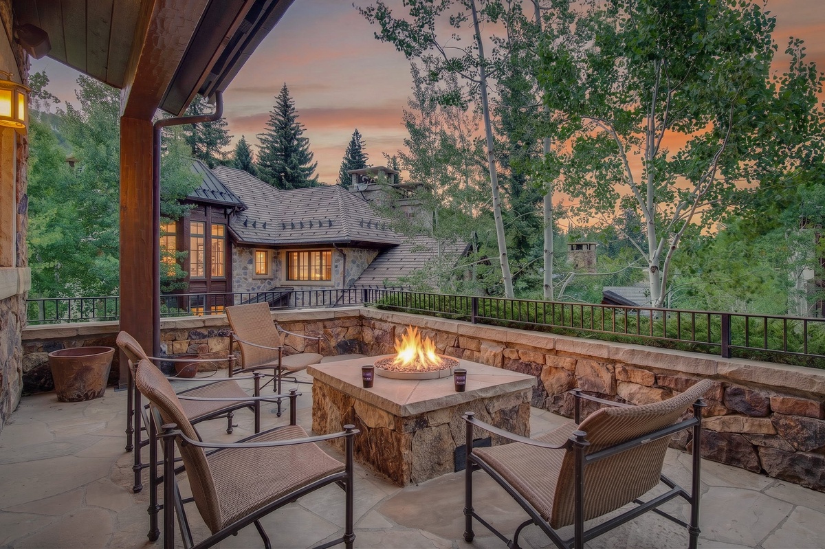 Fire Pit, Main Level Patio - With seating area