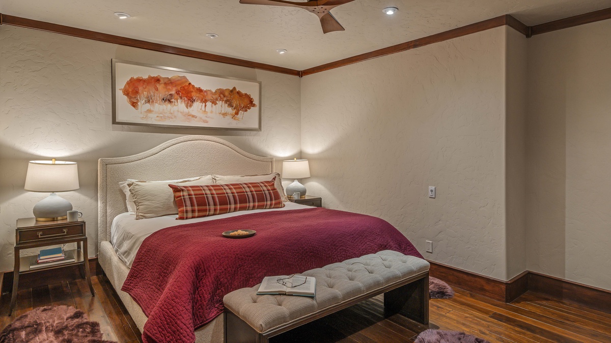 Lower Level, King bedroom with shared bath