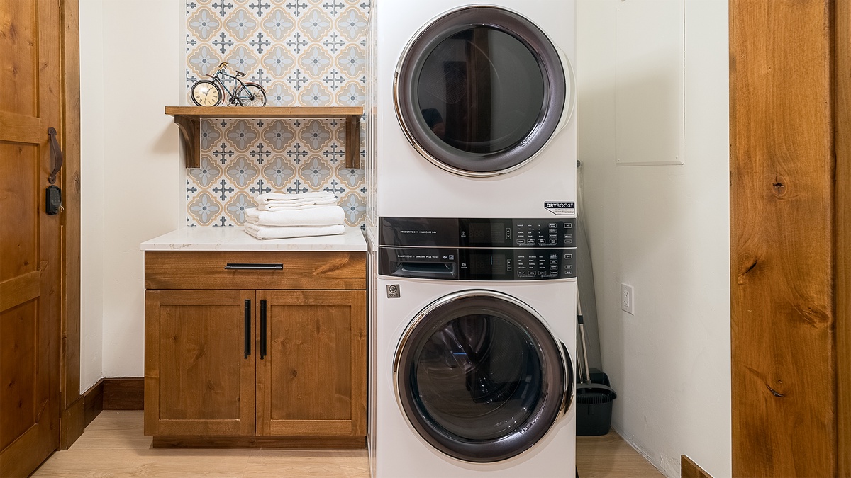 Laundry, Main Level - Stacked washer and dryer