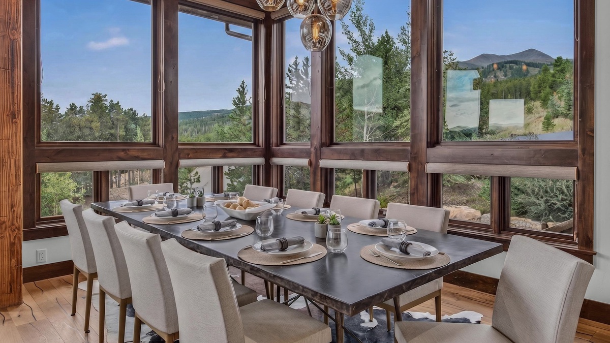 Dining Area, Main Level - Table with mountain views