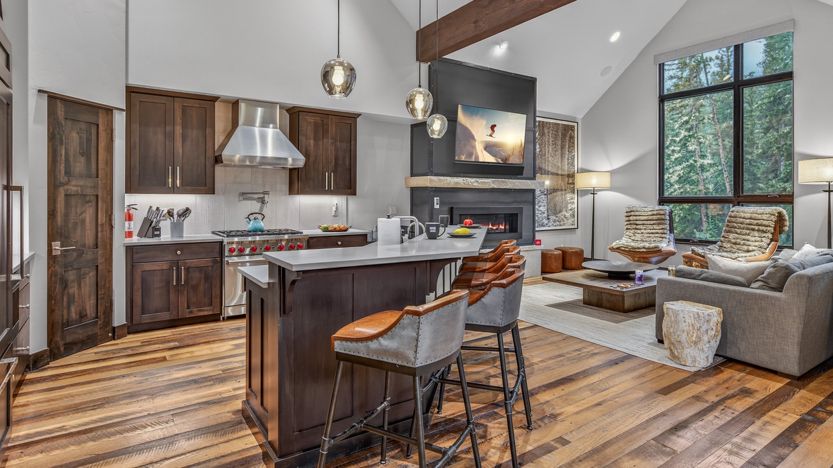 Kitchen, Main Level - Kitchen island with bar seating