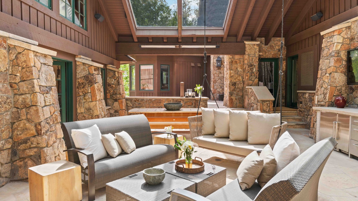 Enjoy morning coffee or evening cocktails in Paragon's outdoor living room