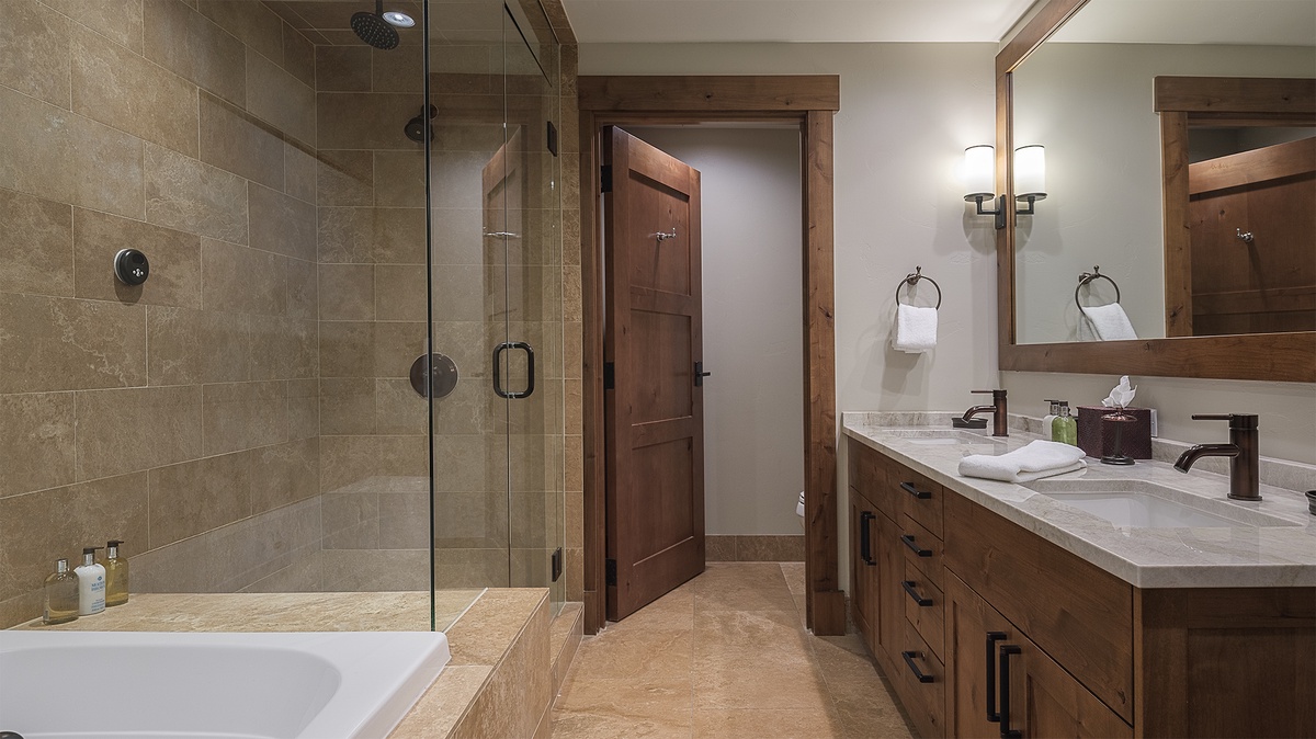 Bedroom 1, Main Level - Primary ensuite double vanity